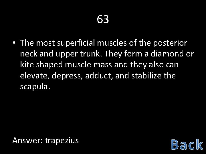 63 • The most superficial muscles of the posterior neck and upper trunk. They
