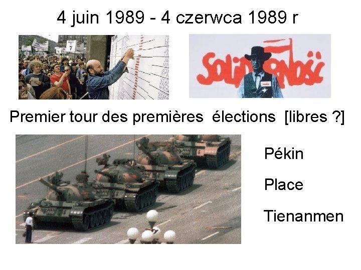 4 juin 1989 - 4 czerwca 1989 r Premier tour des premières élections [libres