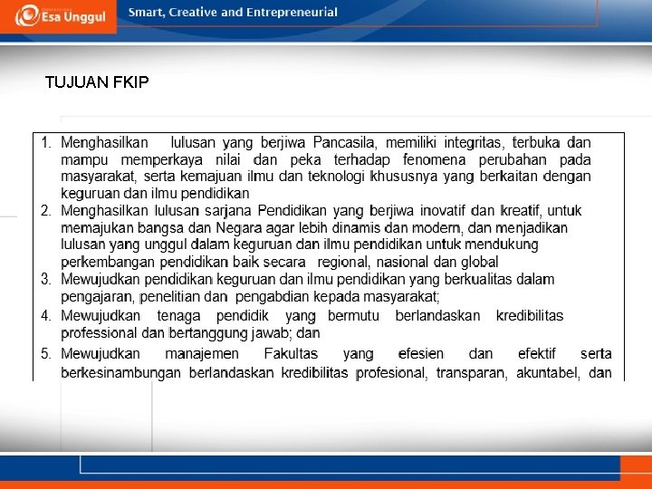 TUJUAN FKIP TUJUAN FKIP