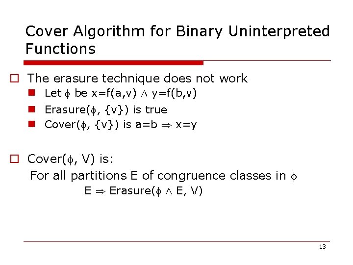 Cover Algorithms And Their Combination Sumit Gulwani Madan
