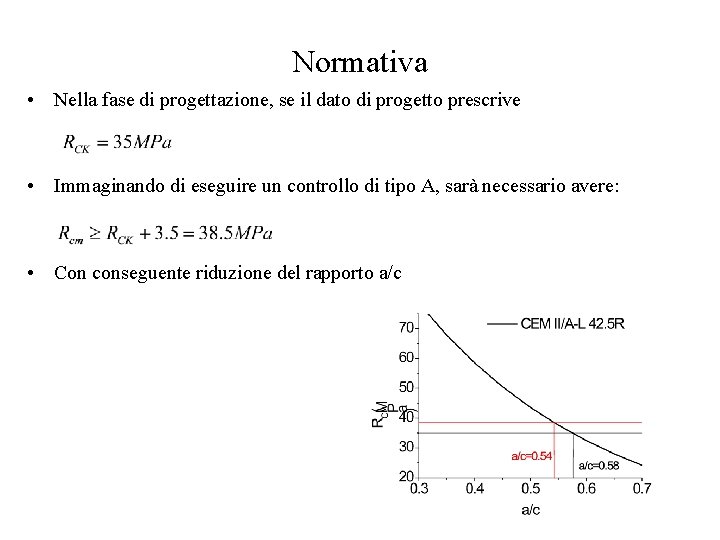 Normativa • Nella fase di progettazione, se il dato di progetto prescrive • Immaginando