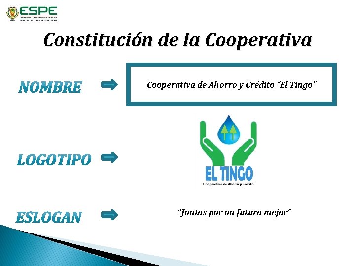 Constitución de la Cooperativa de Ahorro y Crédito “El Tingo” “Juntos por un futuro