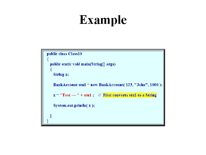 Example Example