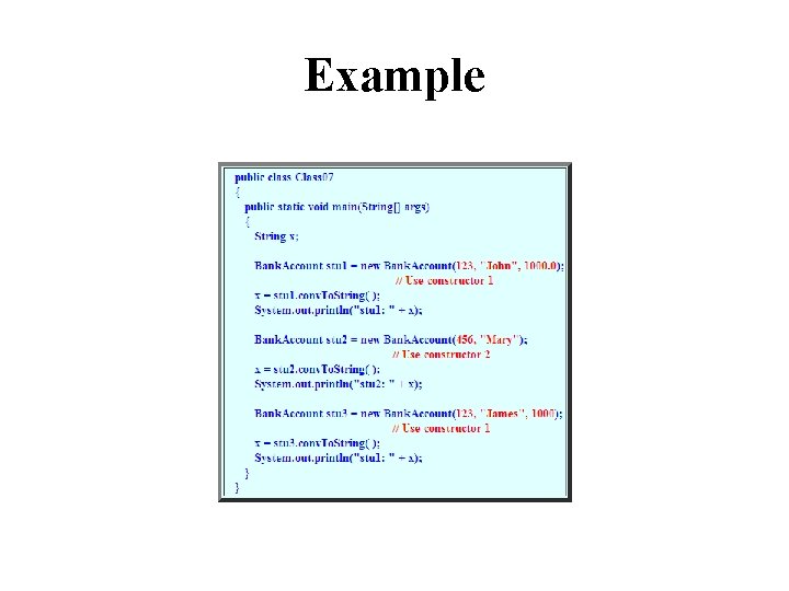 Example Example