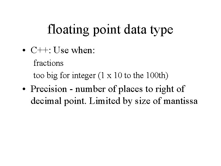 Overview Order of presentation different than published handouts