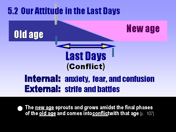 5. 2 Our Attitude in the Last Days New age Old age Last Days