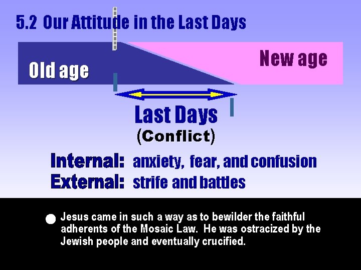 5. 2 Our Attitude in the Last Days New age Old age Last Days