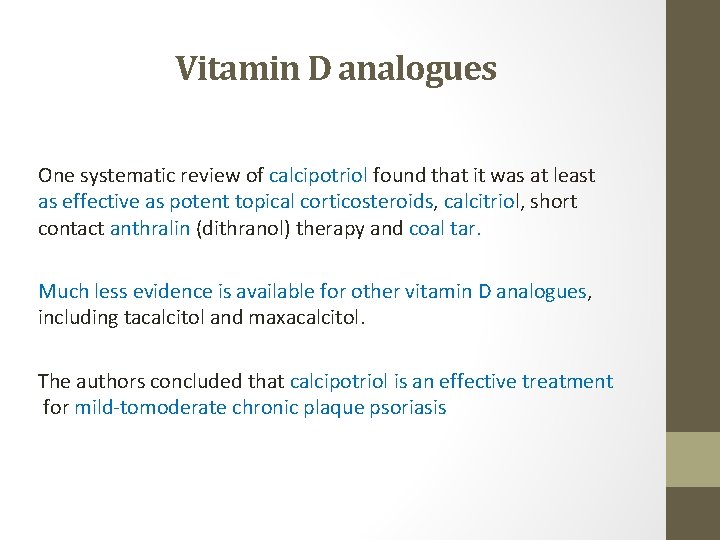 vitamin d analogues for psoriasis
