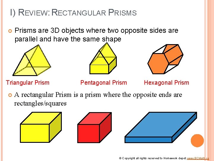 Section 8 2 Nets Of 3 D Objects