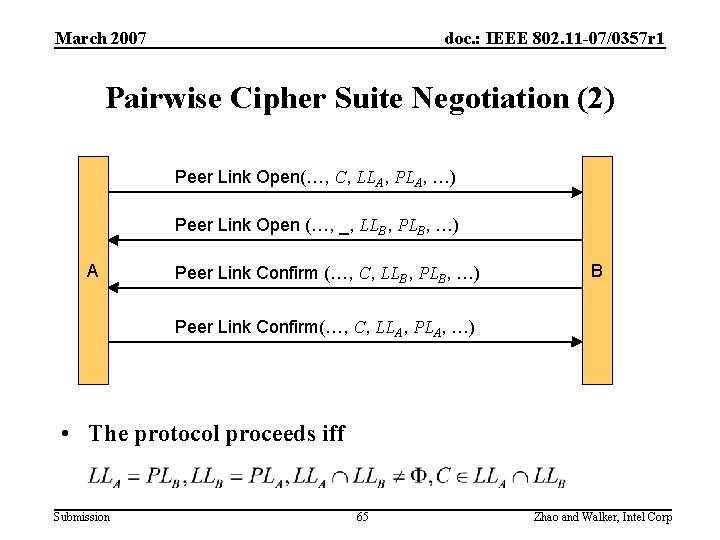 March 2007 doc. : IEEE 802. 11 -07/0357 r 1 Pairwise Cipher Suite Negotiation