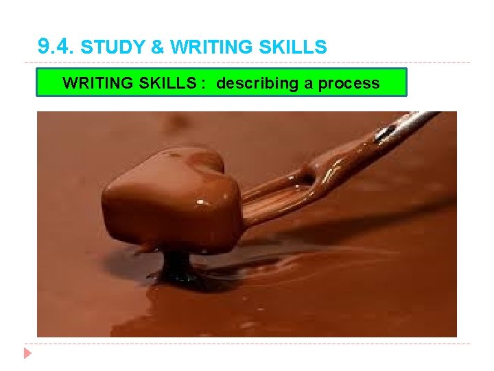 9. 4. STUDY & WRITING SKILLS : describing a process 