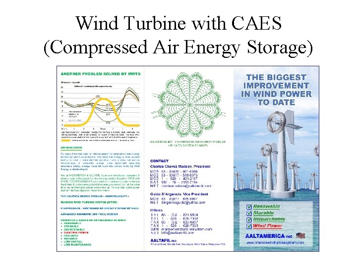 Wind Turbine with CAES (Compressed Air Energy Storage) 