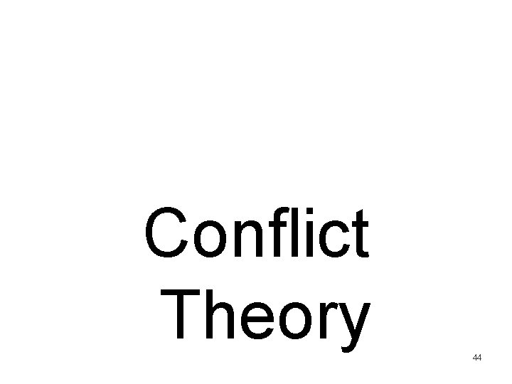 Conflict Theory 44 