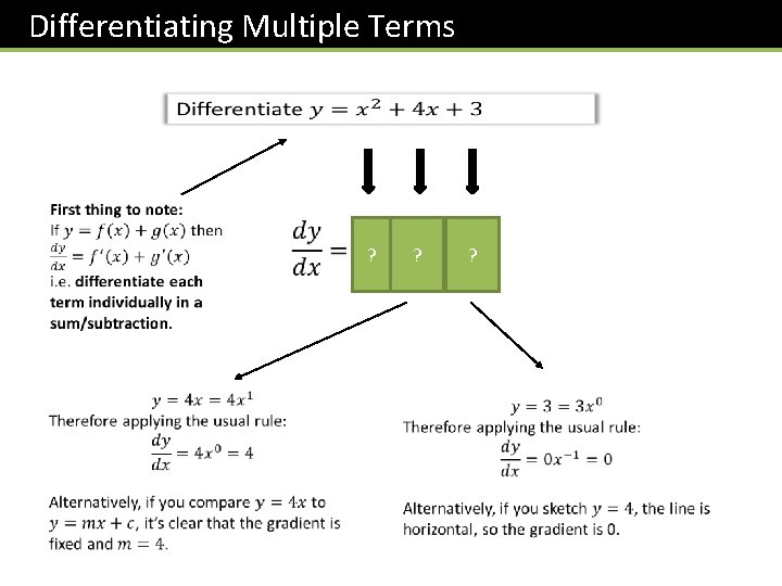 Differentiating Multiple Terms ? ? ? 