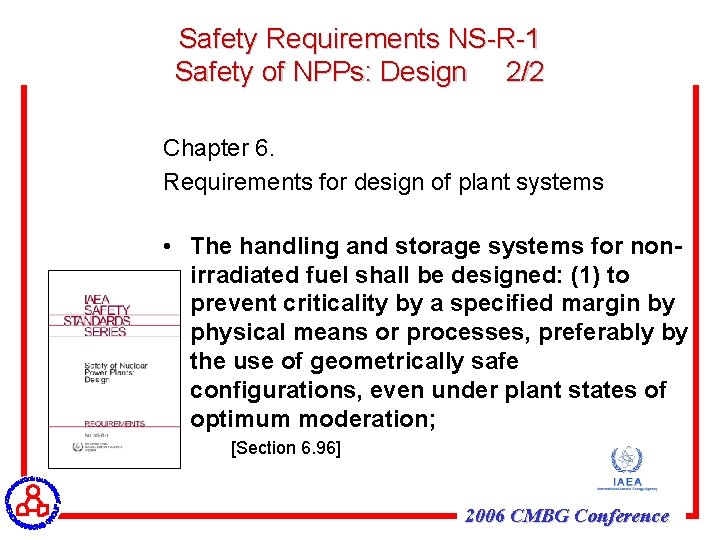 Safety Requirements NS-R-1 Safety of NPPs: Design 2/2 Chapter 6. Requirements for design of