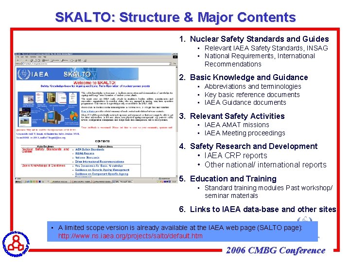 SKALTO: Structure & Major Contents 1. Nuclear Safety Standards and Guides • Relevant IAEA