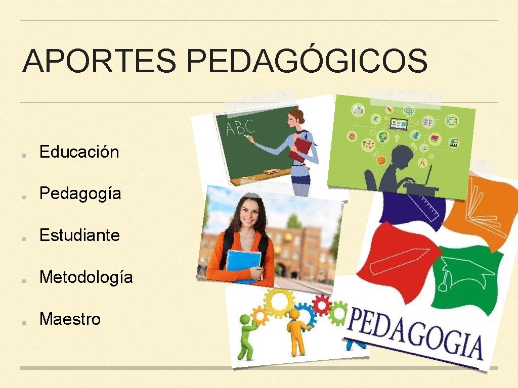 APORTES PEDAGÓGICOS Educación Pedagogía Estudiante Metodología Maestro 