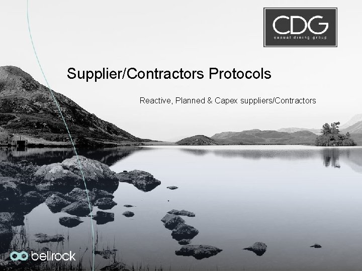 Supplier/Contractors Protocols Reactive, Planned & Capex suppliers/Contractors 