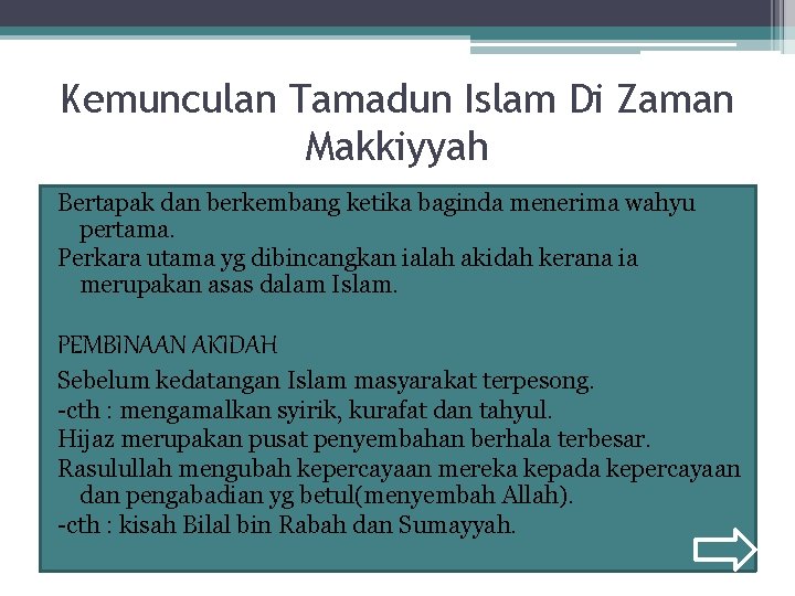 Kemunculan Tamadun Islam Dan Perkembangannya Kemunculan Tamadun Islam