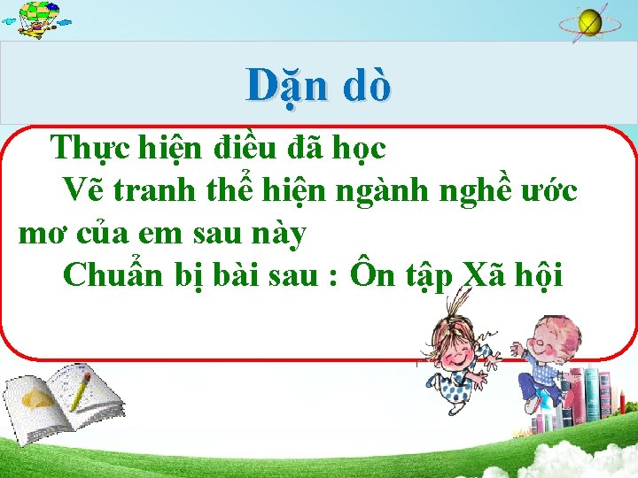 Dặn dò Thực hiện điều đã học Vẽ tranh thể hiện ngành nghề ước