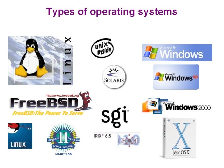 Types of operating systems 