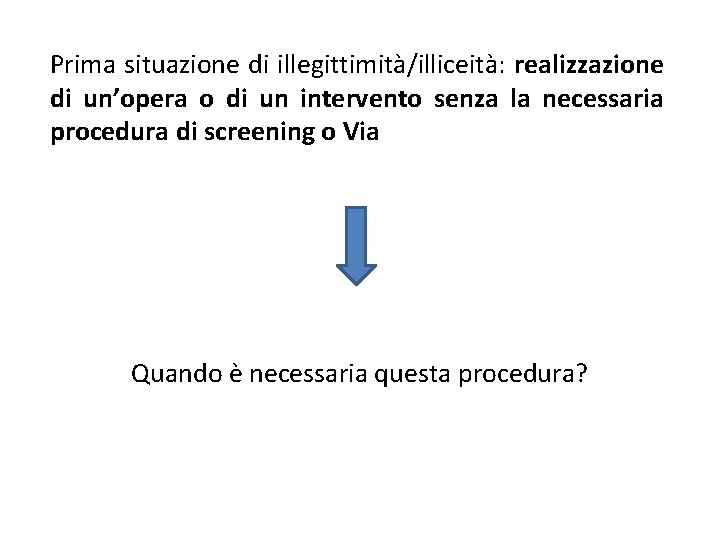 Prima situazione di illegittimità/illiceità: realizzazione di un’opera o di un intervento senza la necessaria