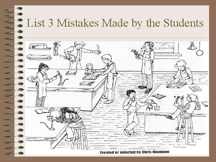 List 3 Mistakes Made by the Students 