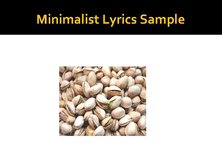 Minimalist Lyrics Sample 