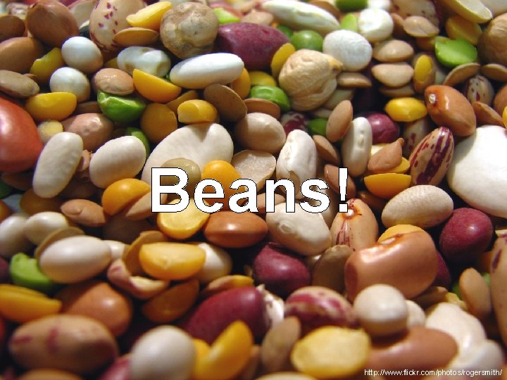 Beans! http: //www. flickr. com/photos/rogersmith/ 