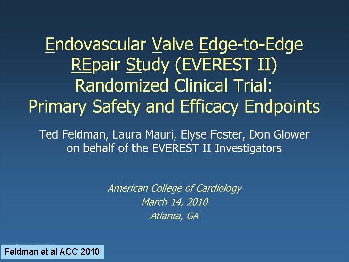 Feldman et al ACC 2010 