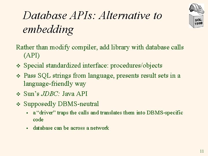 Database Application Library Database Application Development Chapter 6 1 Overview Concepts