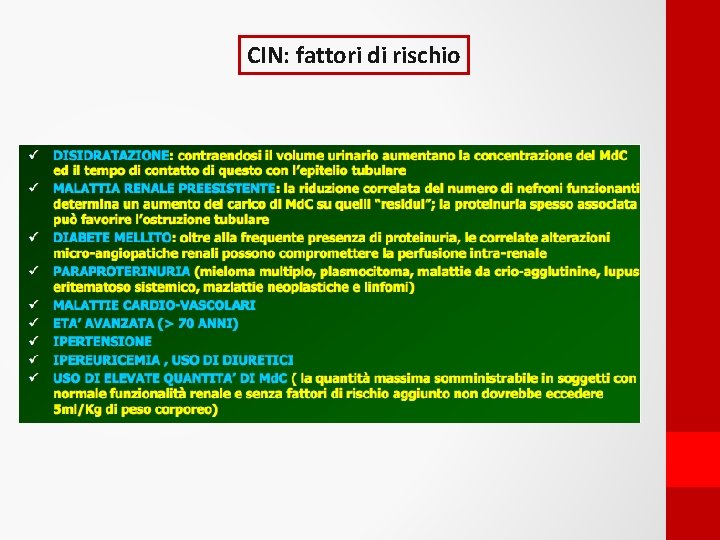 CIN: fattori di rischio 