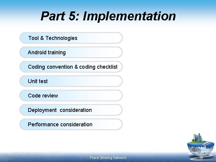 Part 5: Implementation Tool & Technologies Android training Coding convention & coding checklist Unit Part 5: Implementation Tool & Technologies Android training Coding convention & coding checklist Unit
