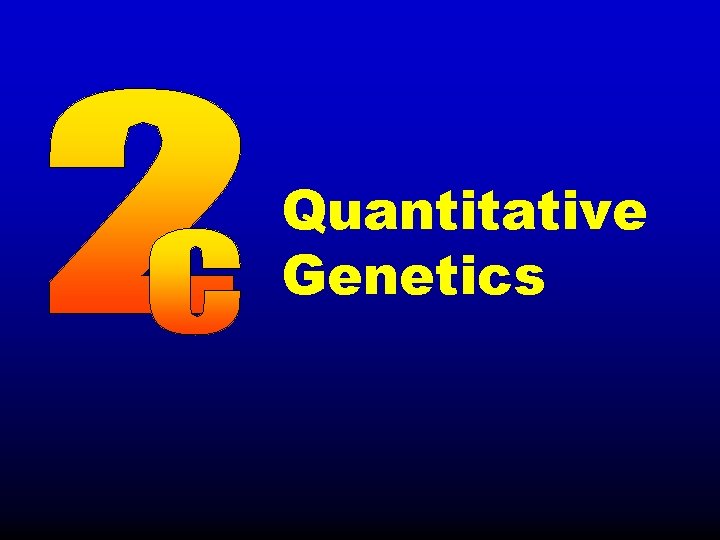 Quantitative Genetics 