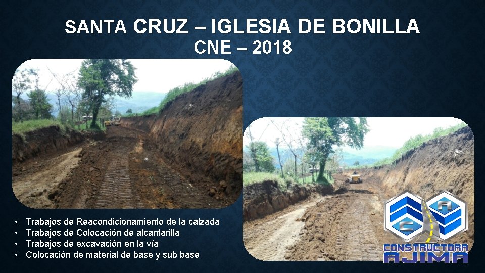 SANTA CRUZ – IGLESIA DE BONILLA CNE – 2018 • • Trabajos de Reacondicionamiento