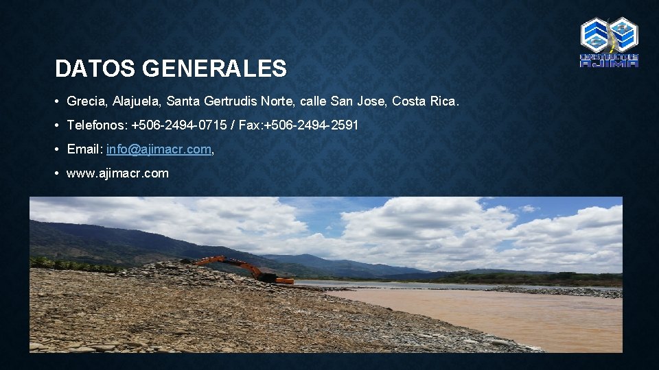 DATOS GENERALES • Grecia, Alajuela, Santa Gertrudis Norte, calle San Jose, Costa Rica. •