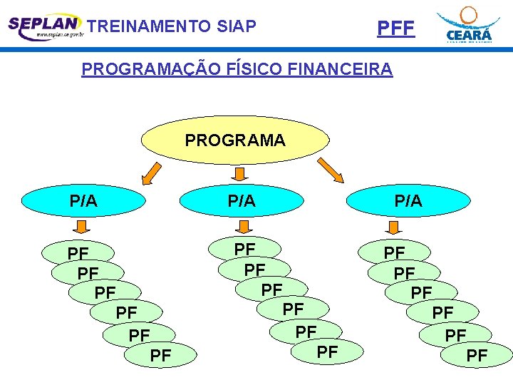 TREINAMENTO SIAP PFF PROGRAMAÇÃO FÍSICO FINANCEIRA PROGRAMA P/A PF PF PF P/A PF PF