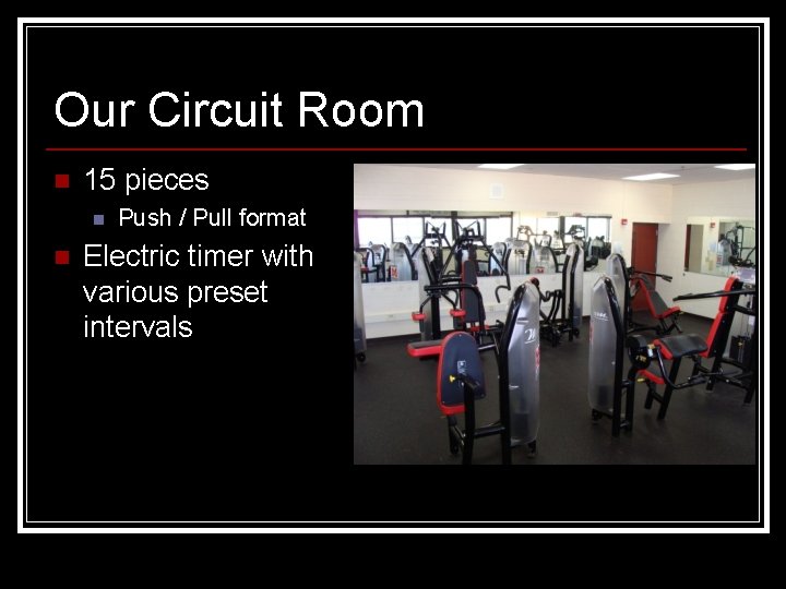 Our Circuit Room n 15 pieces n n Push / Pull format Electric timer