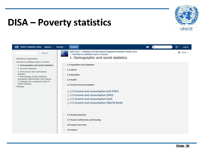 DISA – Poverty statistics Slide 20 