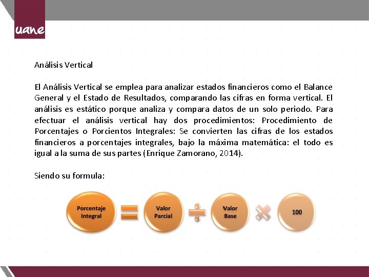 Análisis Vertical El Análisis Vertical se emplea para analizar estados financieros como el Balance