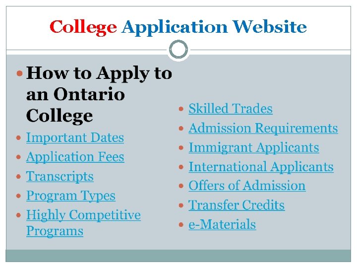 College Application Website 