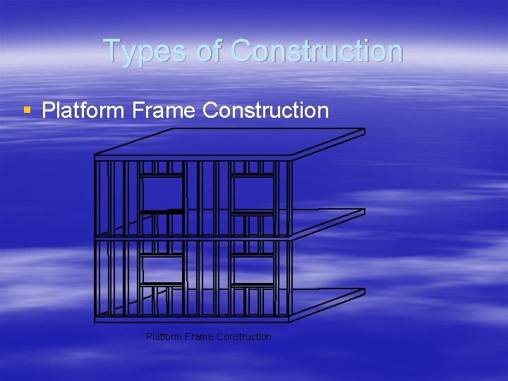 Types of Construction § Platform Frame Construction 