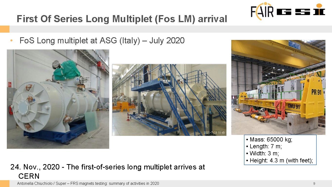 First Of Series Long Multiplet (Fos LM) arrival • Fo. S Long multiplet at