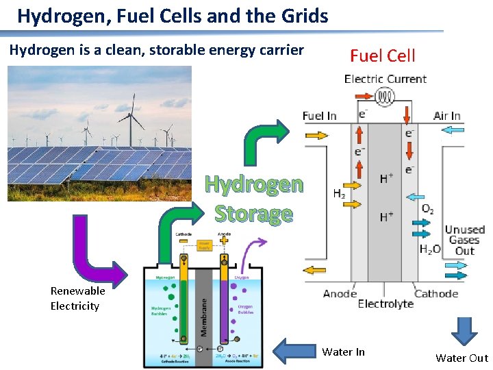 Hydrogen, Fuel Cells and the Grids Hydrogen is a clean, storable energy carrier Fuel