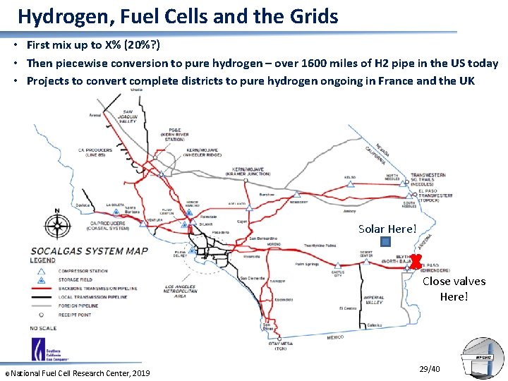 Hydrogen, Fuel Cells and the Grids • First mix up to X% (20%? )