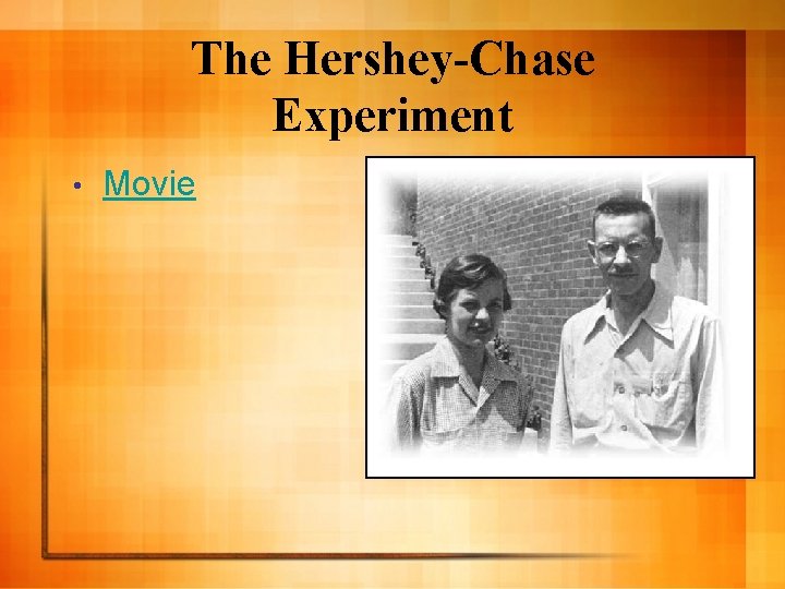 The Hershey-Chase Experiment • Movie The Hershey-Chase Experiment • Movie