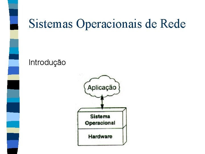 Sistemas Operacionais de Rede Introdução 