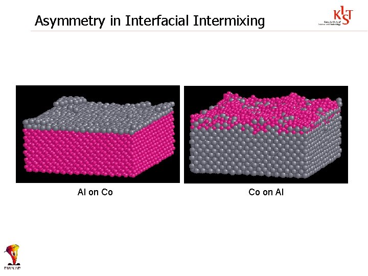 Asymmetry in Interfacial Intermixing Al on Co Co on Al 