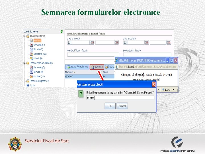 Semnarea formularelor electronice 