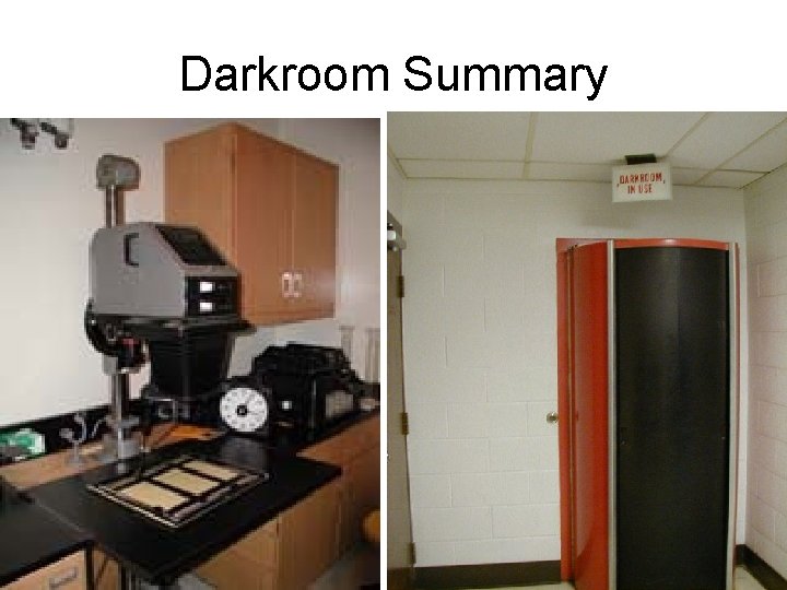 Darkroom Summary 